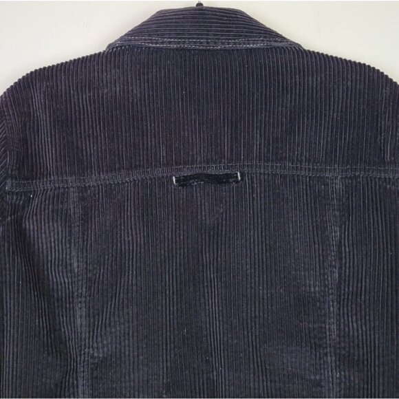 J. Jill Corduroy Jacket Snap Buttons Black L - Picture 5 of 14